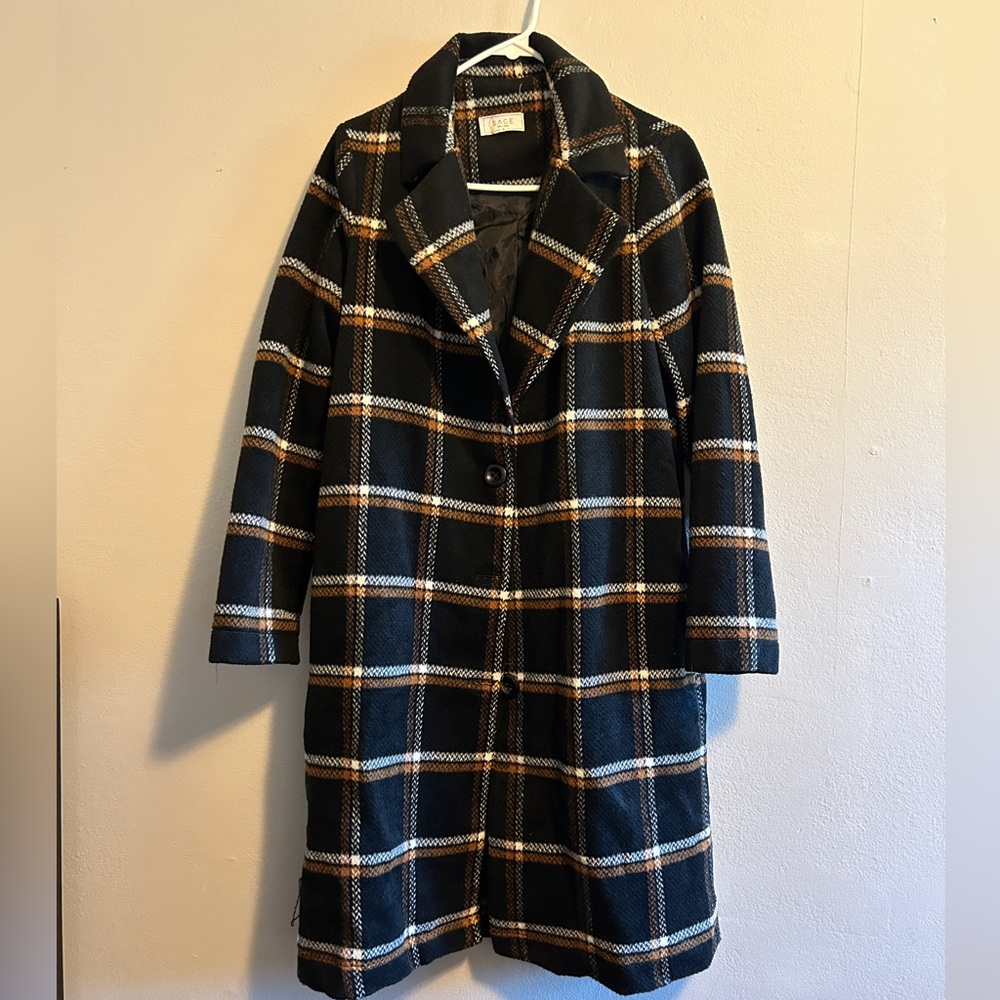 Plaid Warm Coat